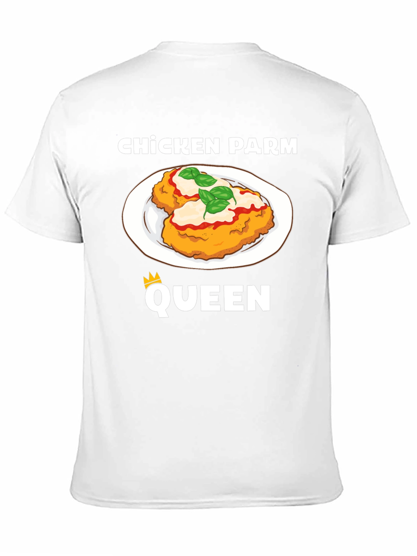 Chicken Parm Queen Black T-Shirt