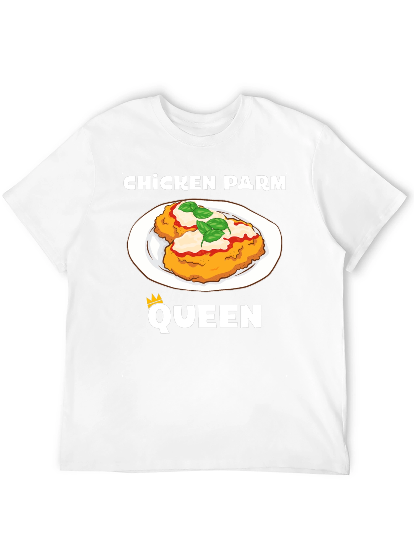 Chicken Parm Queen Black T-Shirt