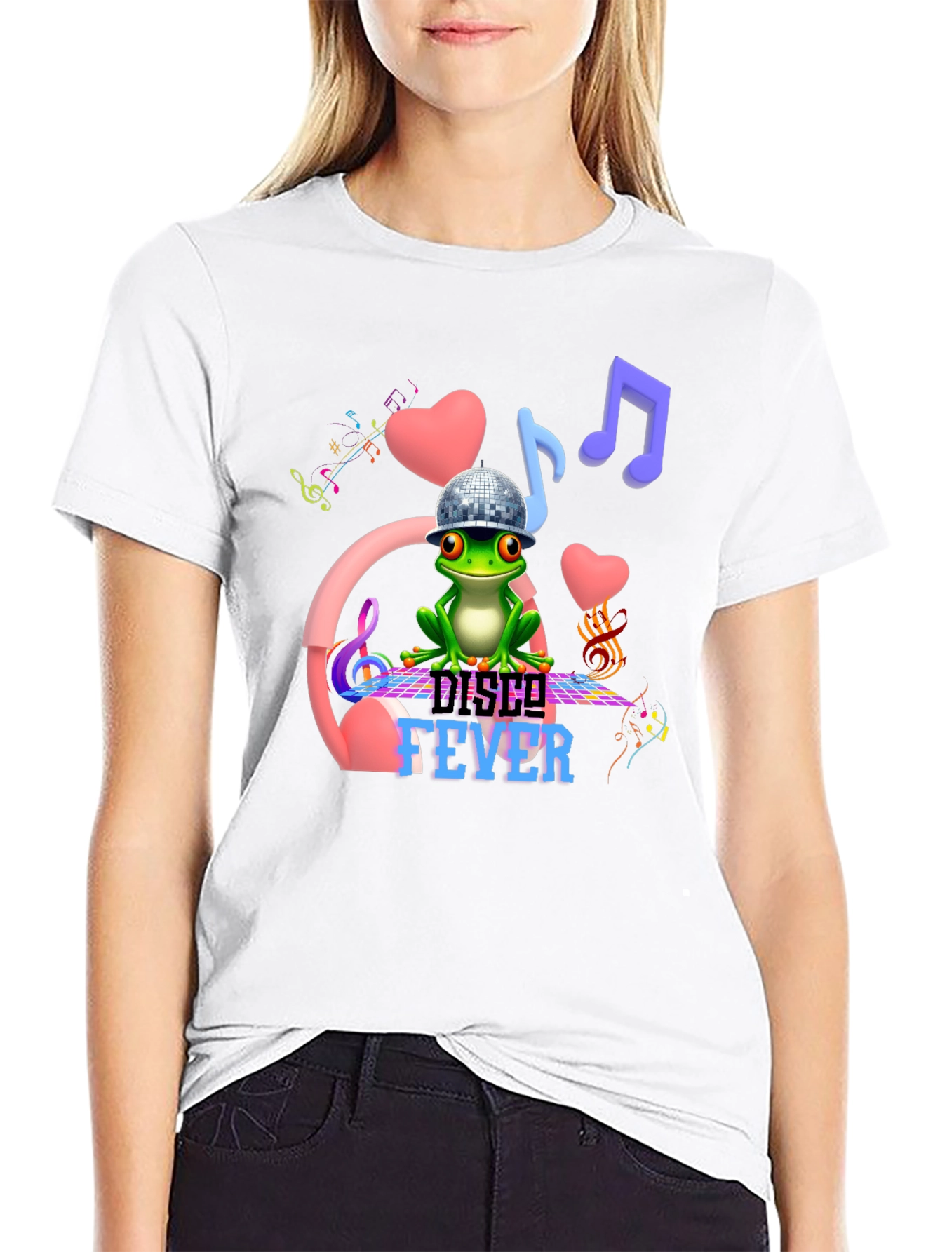 Disco Fever Frog Graphic T-Shirt