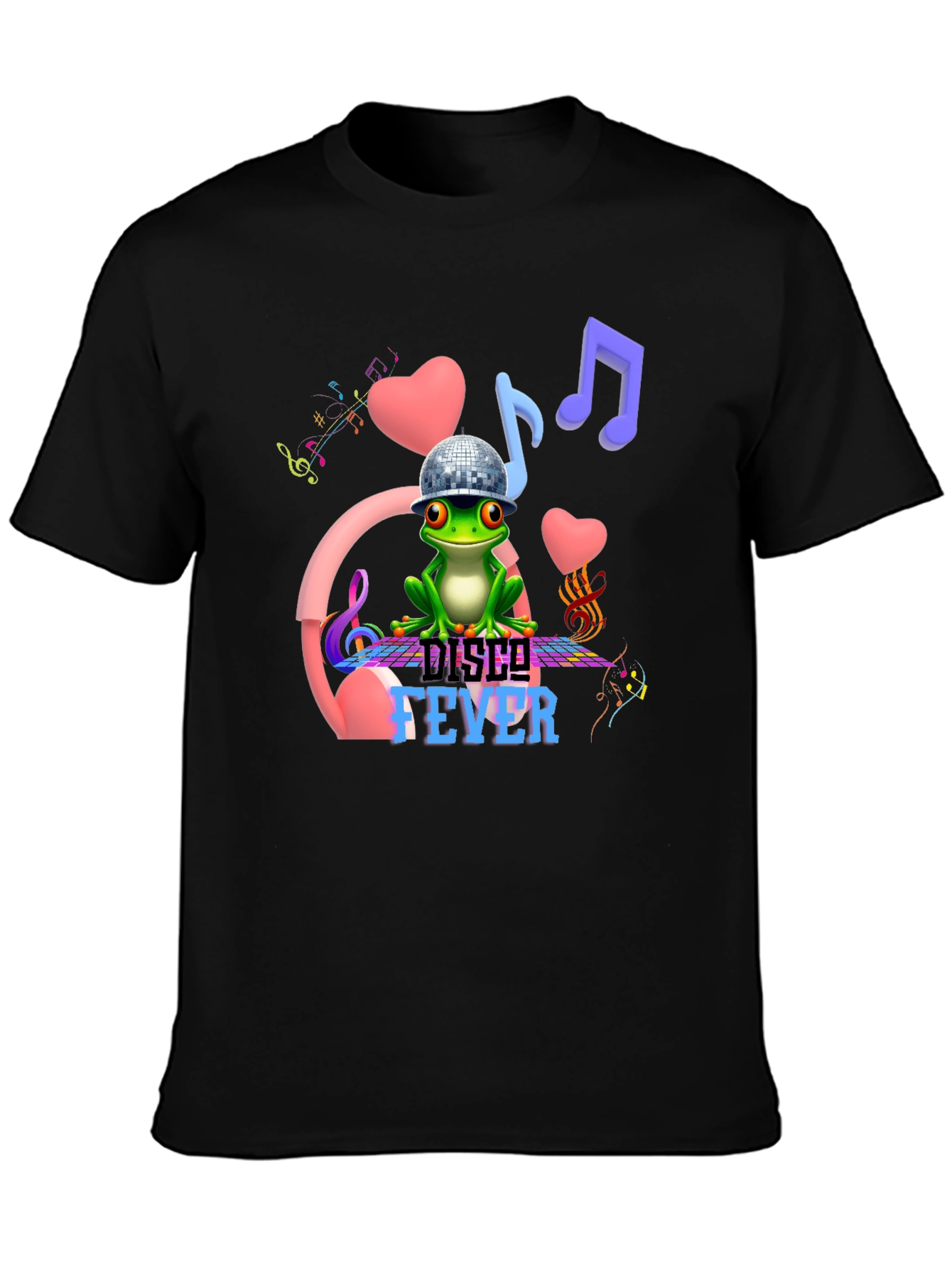 Disco Fever Frog Graphic T-Shirt