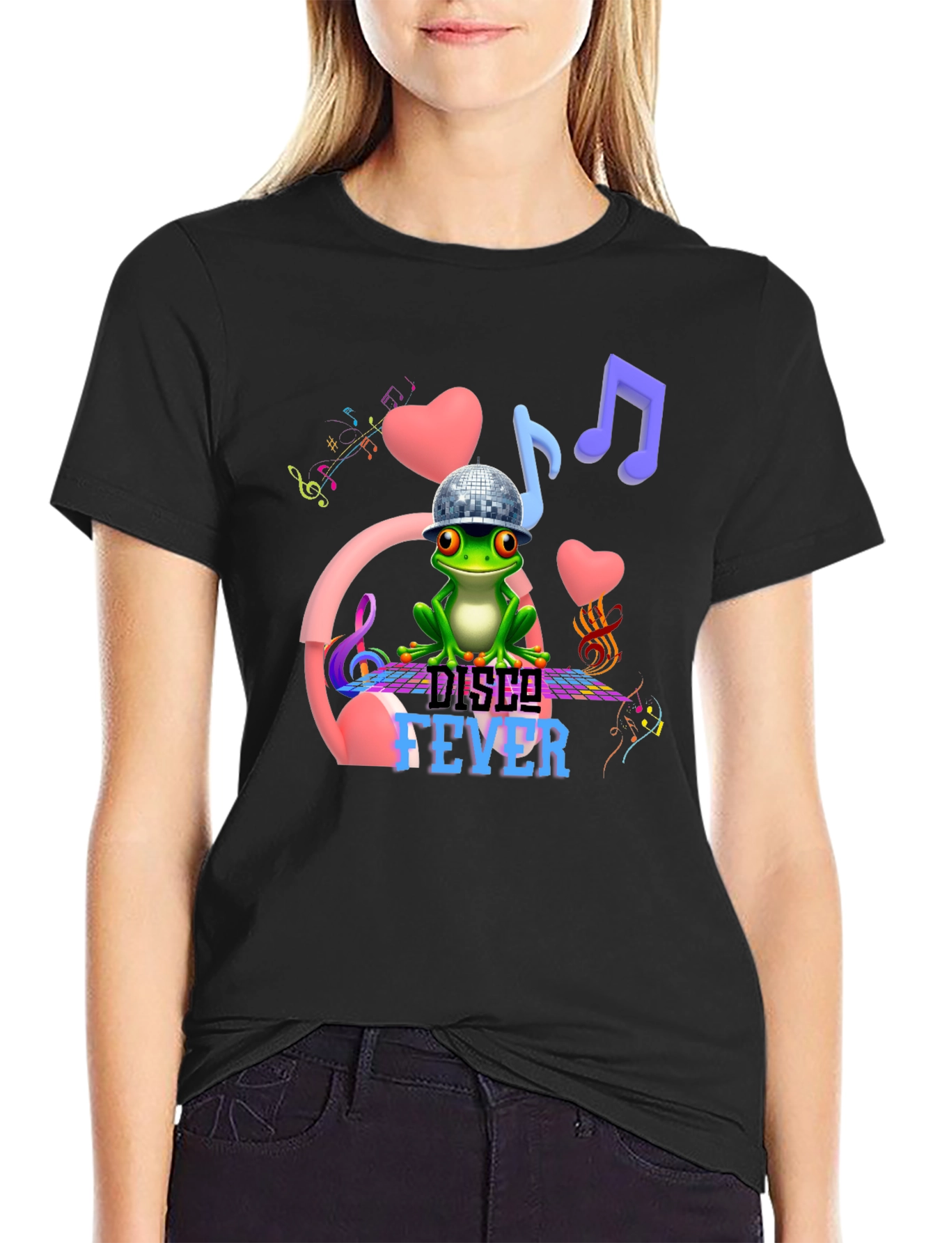 Disco Fever Frog Graphic T-Shirt