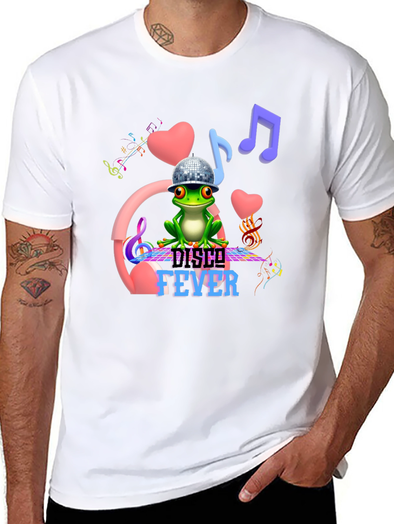 Disco Fever Frog Graphic T-Shirt