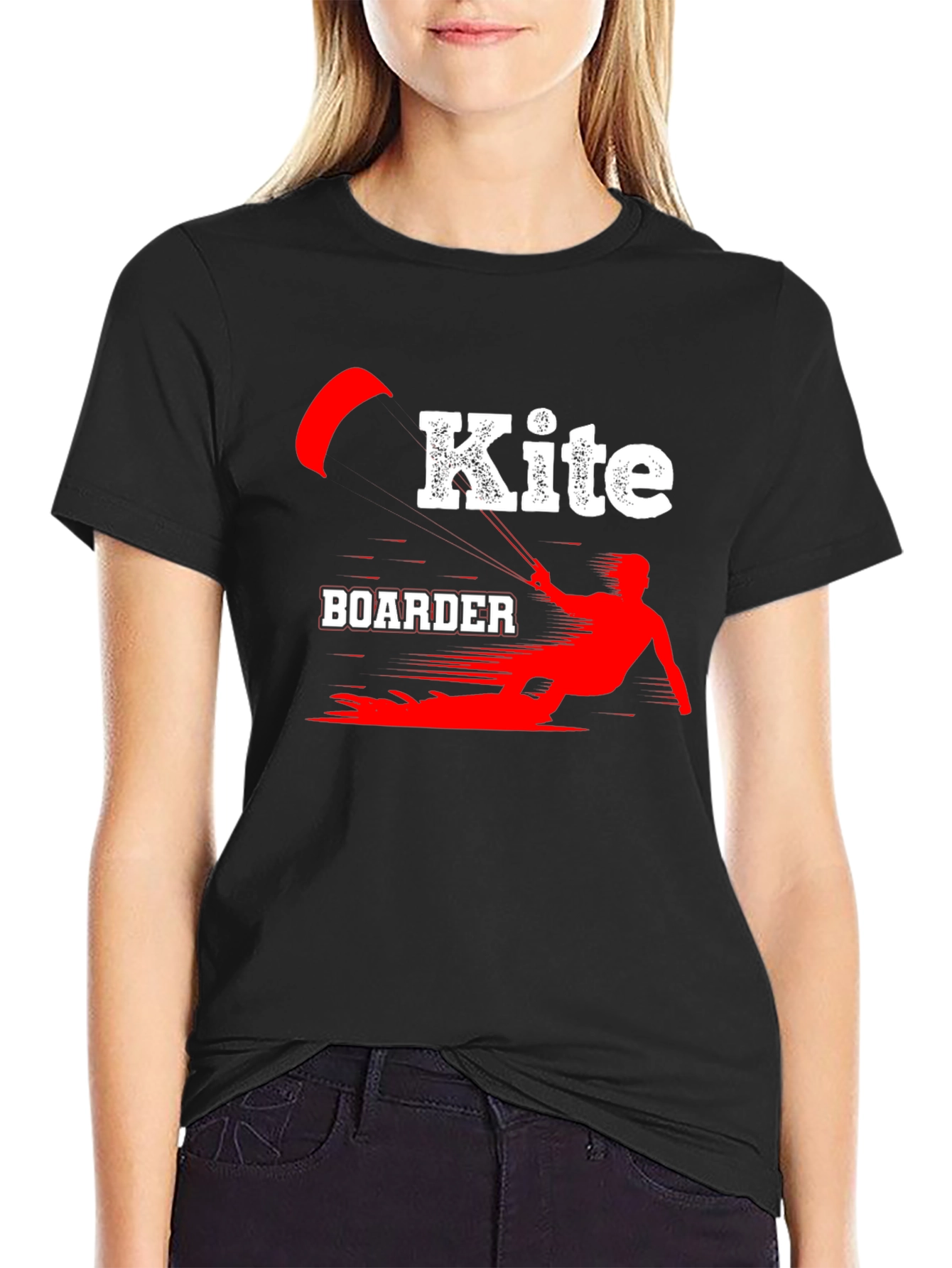 Kiteboarder Graphic T-Shirt - Black