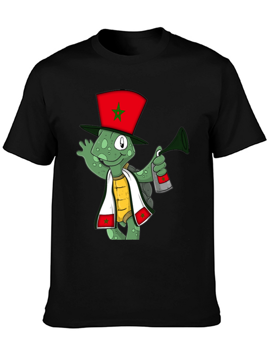 Cartoon Turtle Morocco Pride T-Shirt
