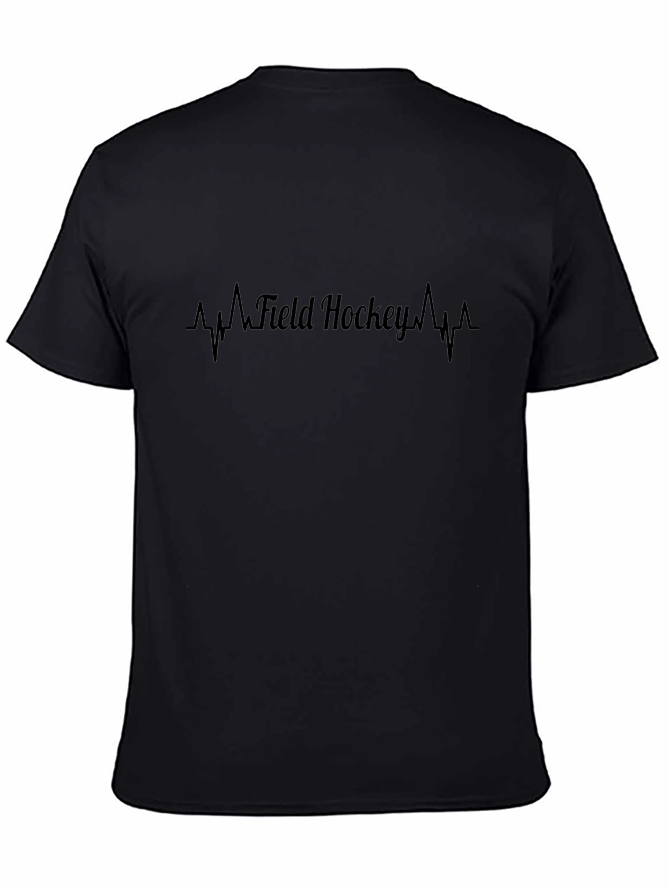 Field Hockey Heartbeat Black T-Shirt