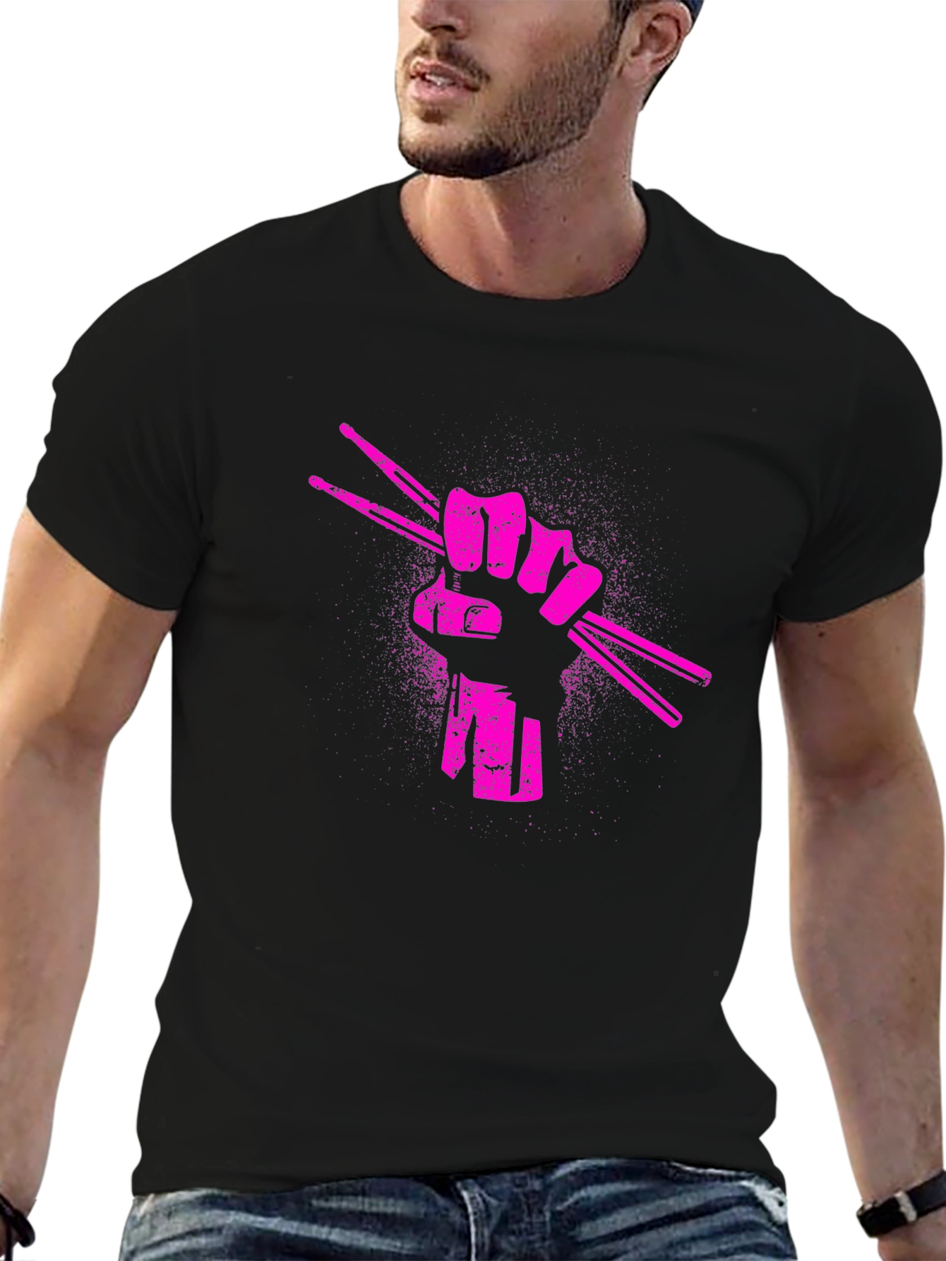 Drummers Fist Graphic T-Shirt - Music Lover Tee