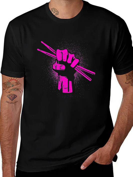 Drummers Fist Graphic T-Shirt - Music Lover Tee