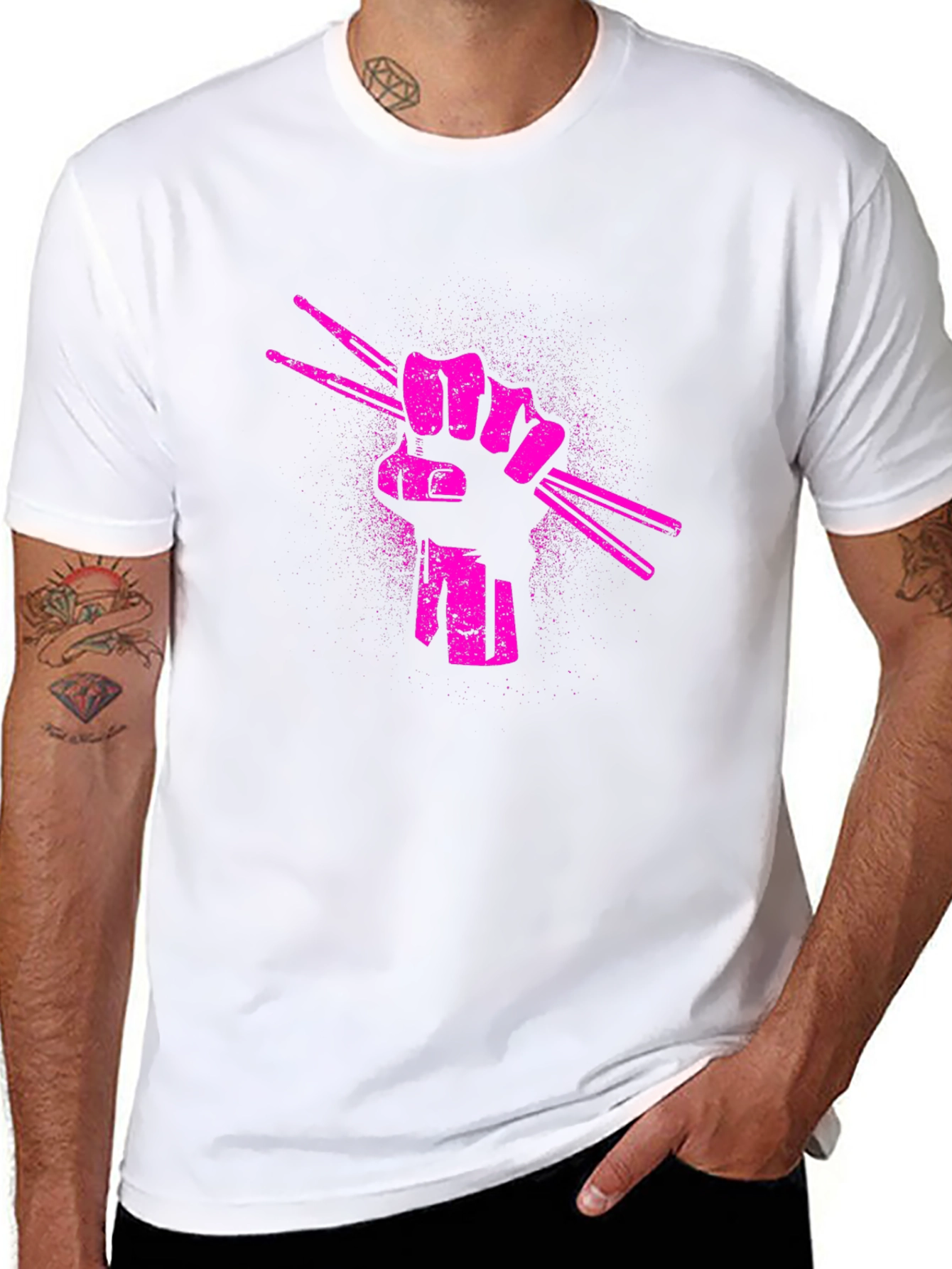 Drummers Fist Graphic T-Shirt - Music Lover Tee