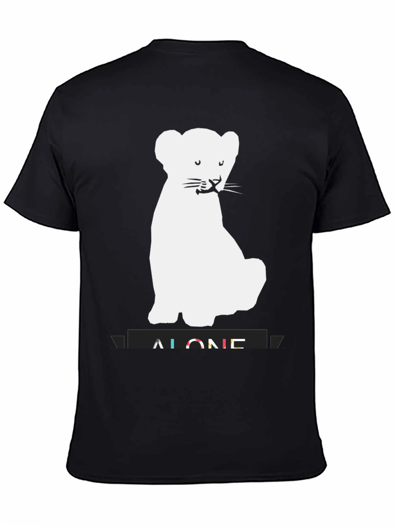 Alone Cub T-Shirt - Black Graphic Tee