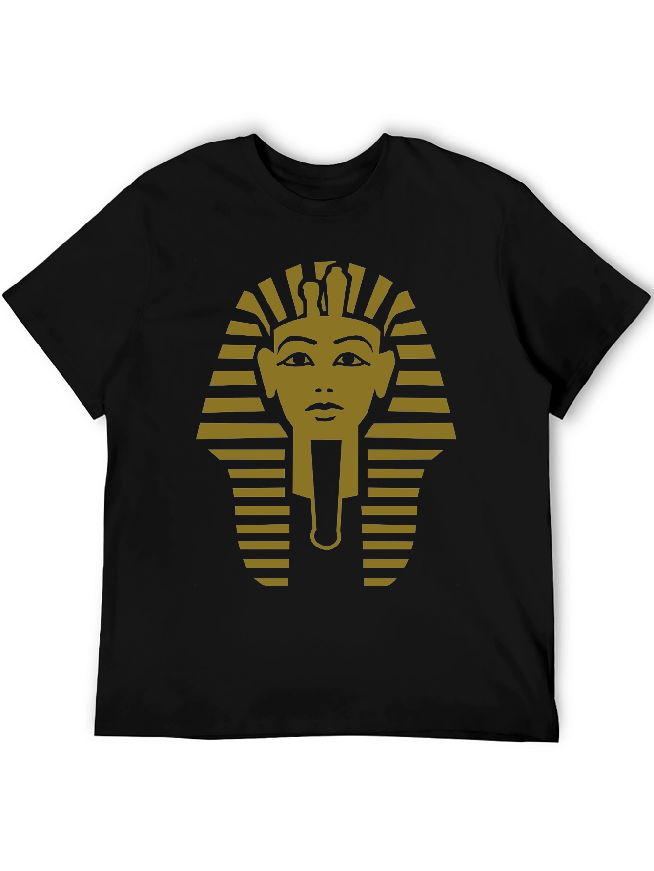 Egyptian Pharaoh Graphic Tee - Black Cotton T-Shirt