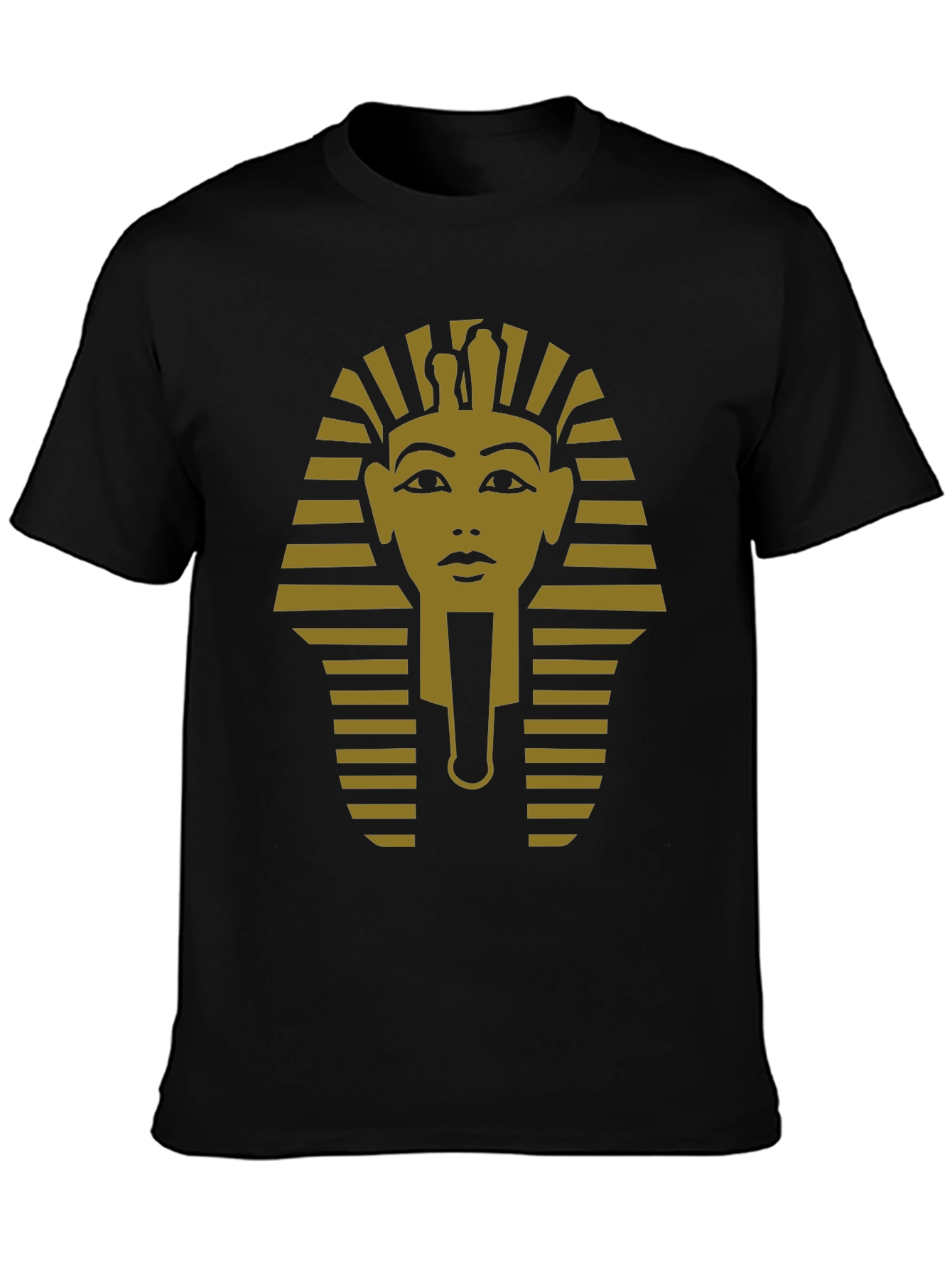 Egyptian Pharaoh Graphic Tee - Black Cotton T-Shirt