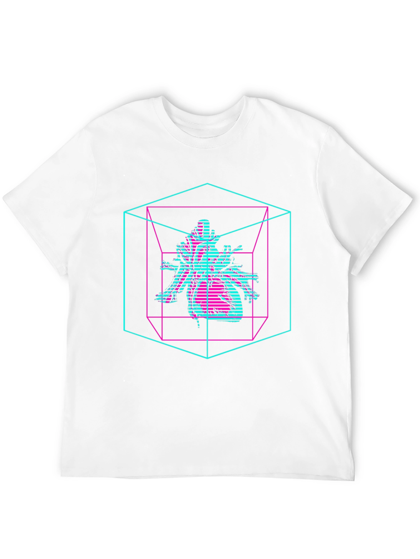 Abstract Graphic Tee - Cyberpunk Style T-Shirt