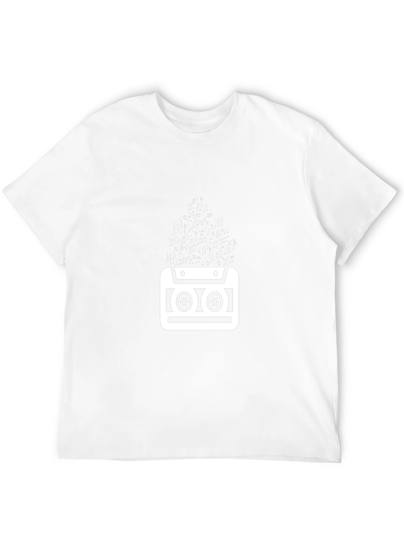 Retro Cassette Music T-Shirt - Black