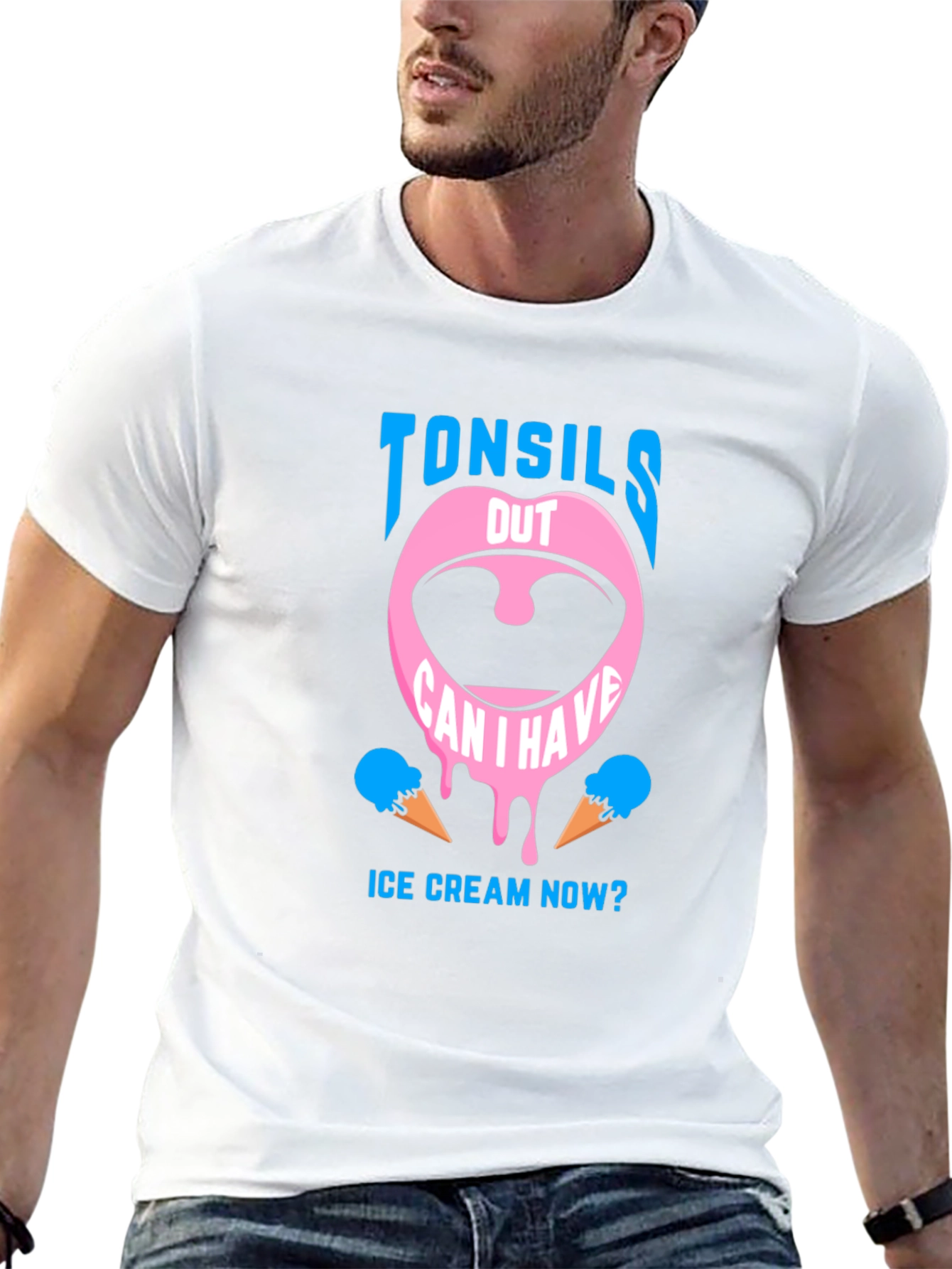 Tonsils Out Ice Cream T-Shirt - Funny Recovery Gift