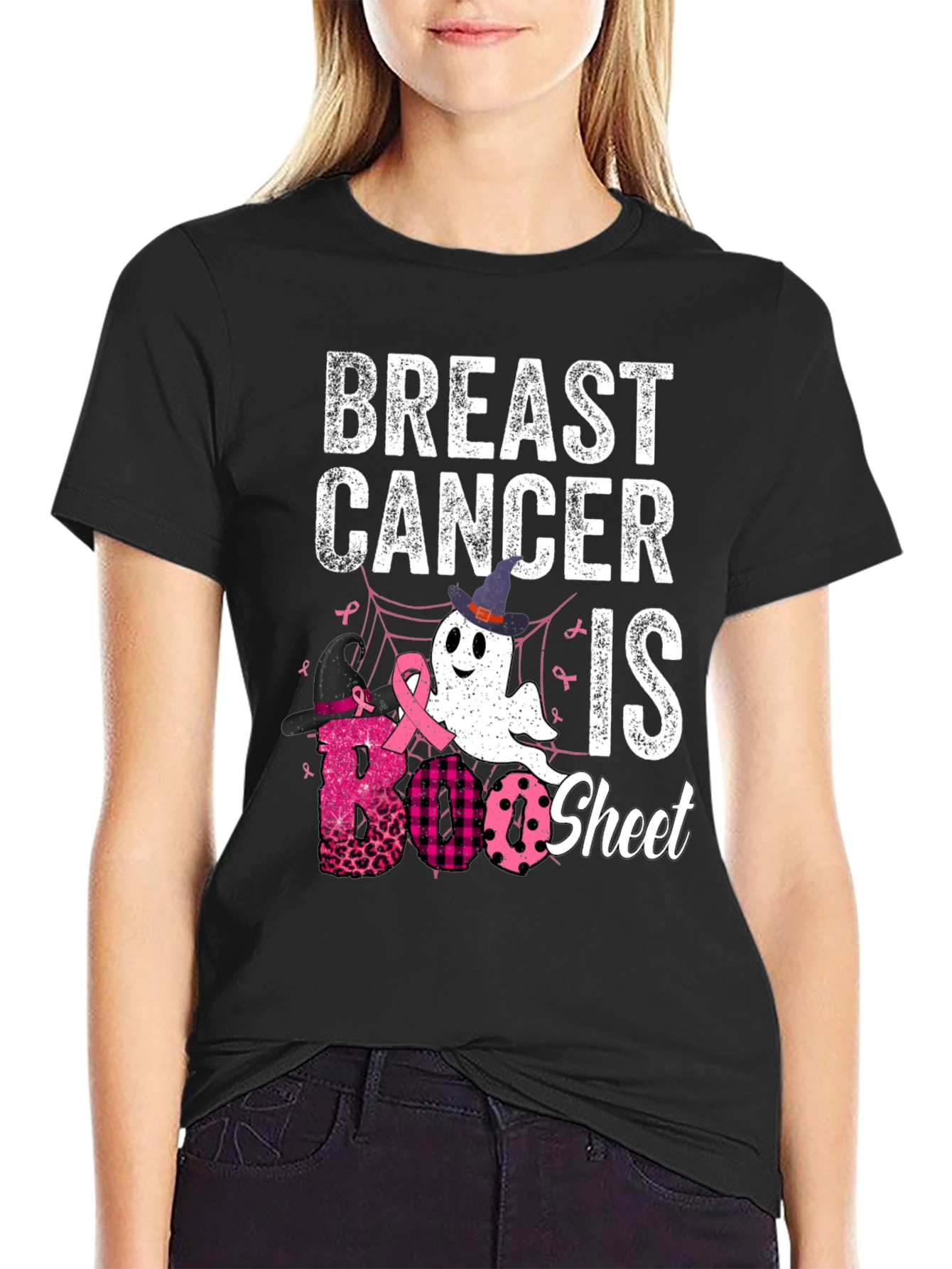 Breast Cancer Awareness Boo Sheet T-Shirt