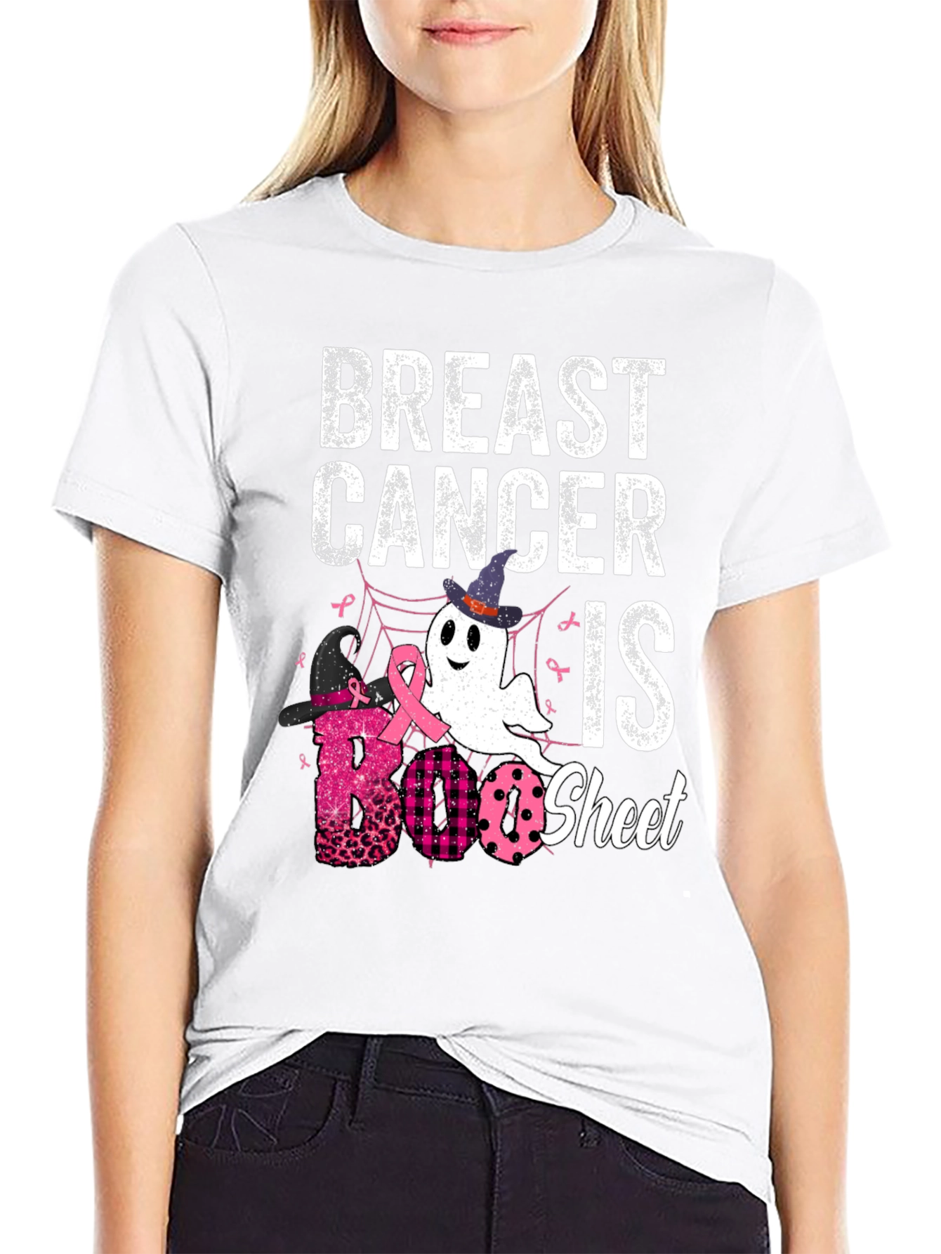 Breast Cancer Awareness Boo Sheet T-Shirt