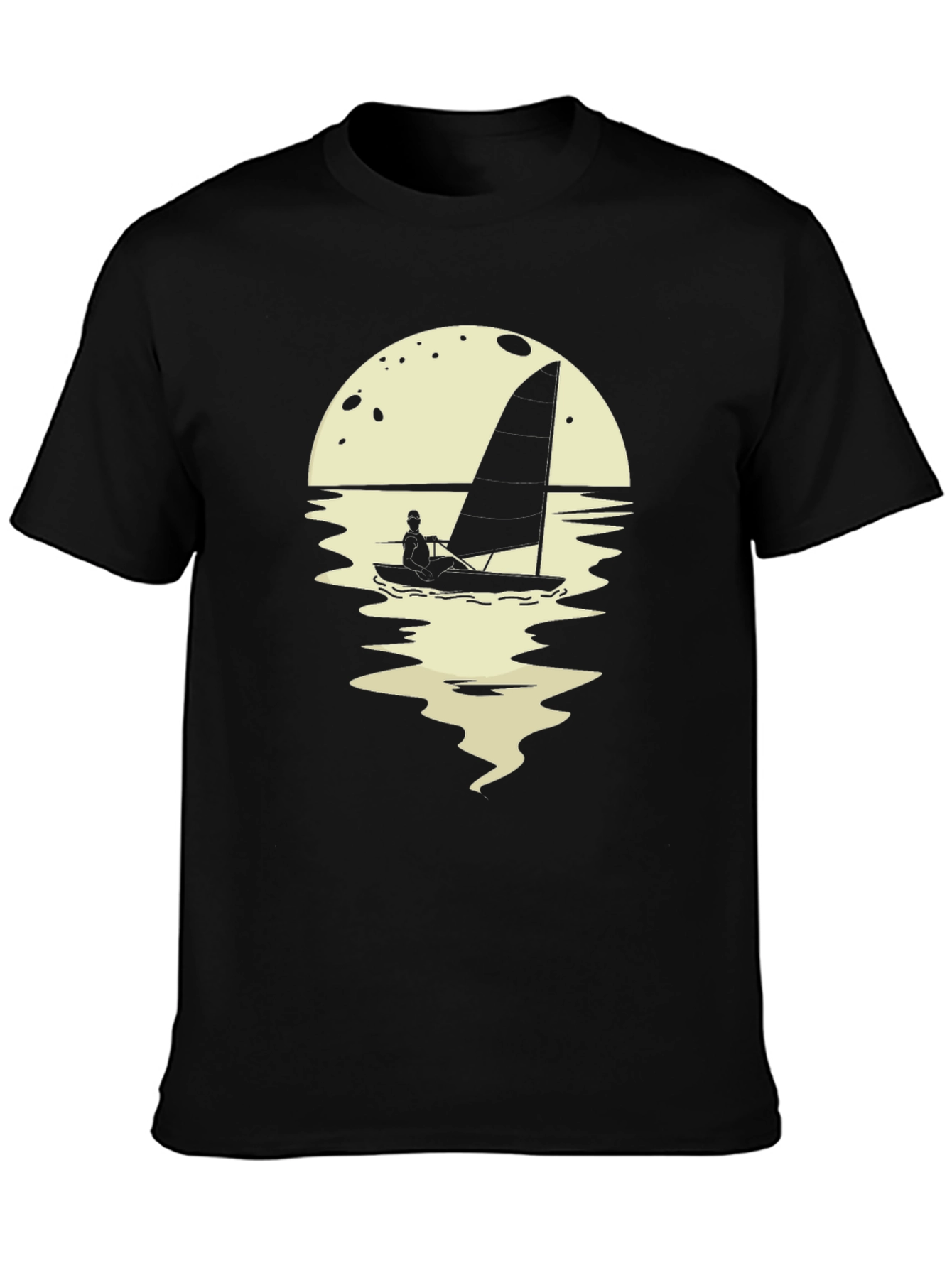 Sailboat Graphic Tee - Mens Black T-Shirt