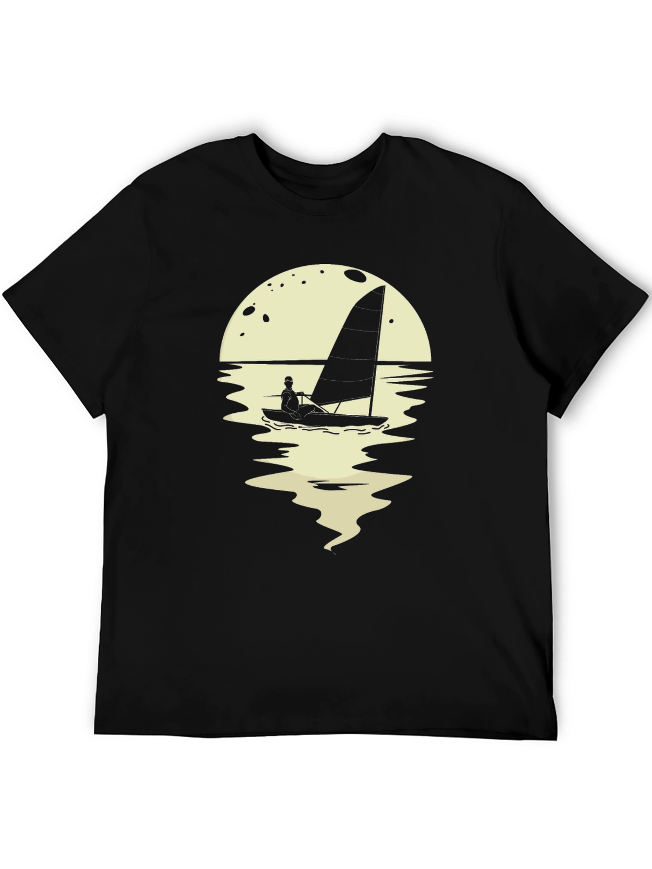 Sailboat Graphic Tee - Mens Black T-Shirt