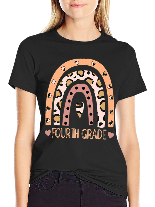 Fourth Grade Rainbow Graphic Tee