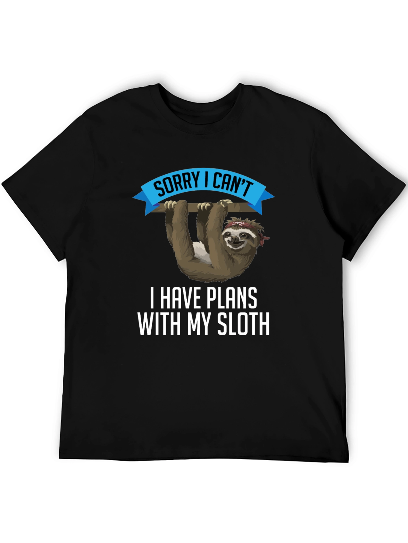 Sloth Plans Graphic Tee - Funny Casual T-Shirt