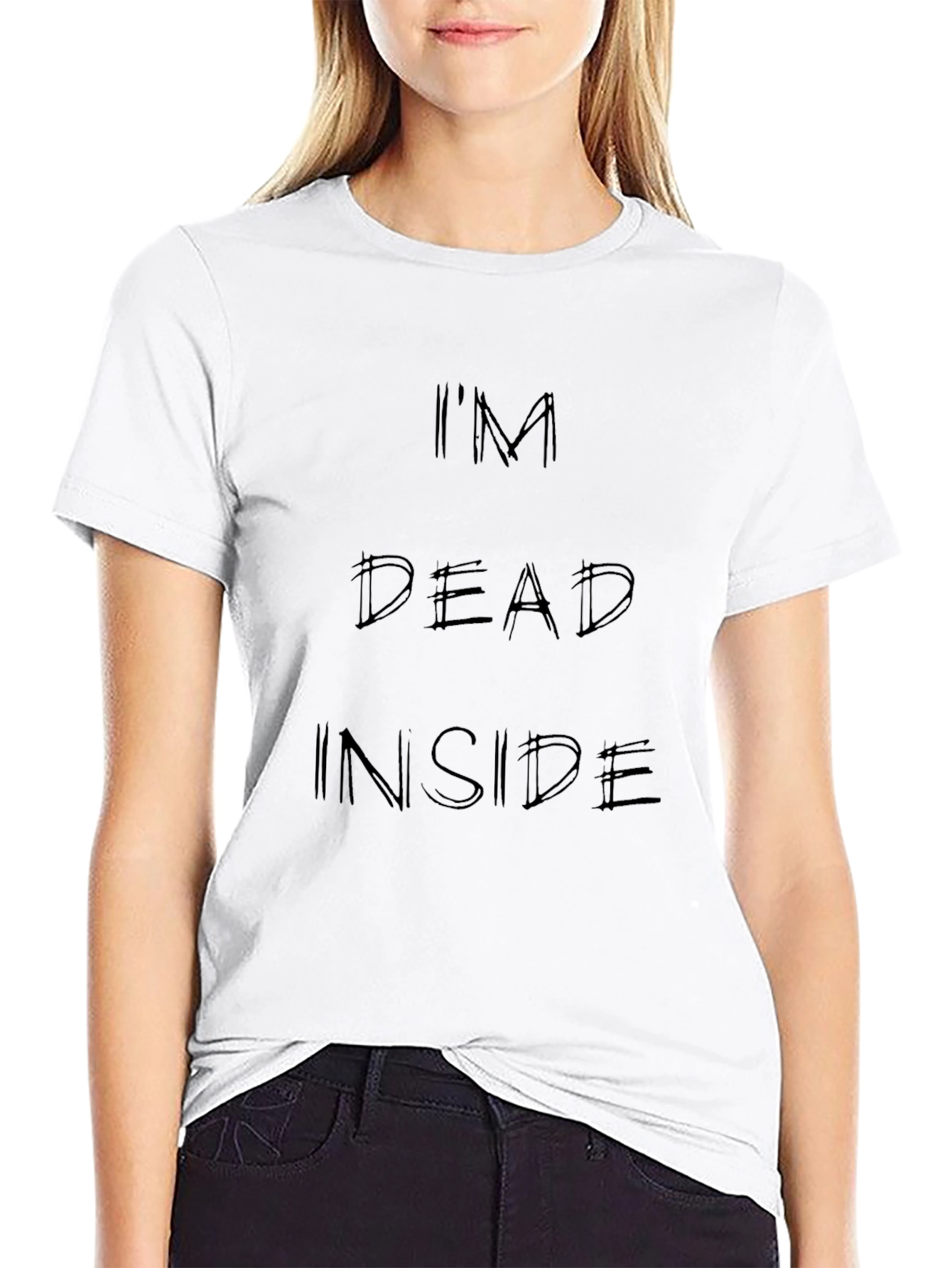 Im Dead Inside Black T-Shirt - Edgy Graphic Tee