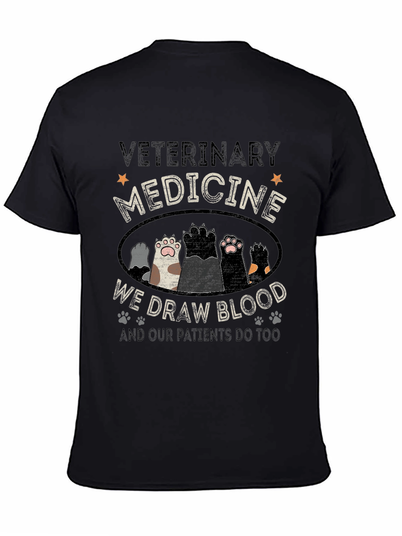 Veterinary Medicine Paw Print Graphic Tee