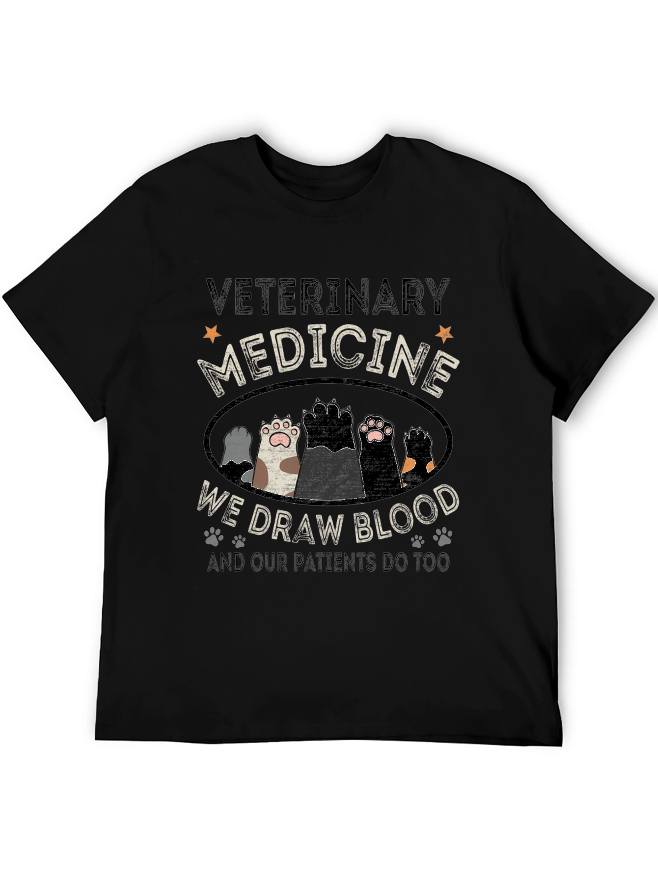 Veterinary Medicine Paw Print Graphic Tee