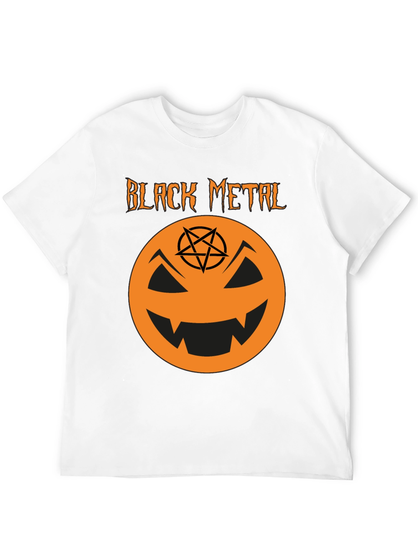 Black Metal Halloween Pumpkin T-Shirt