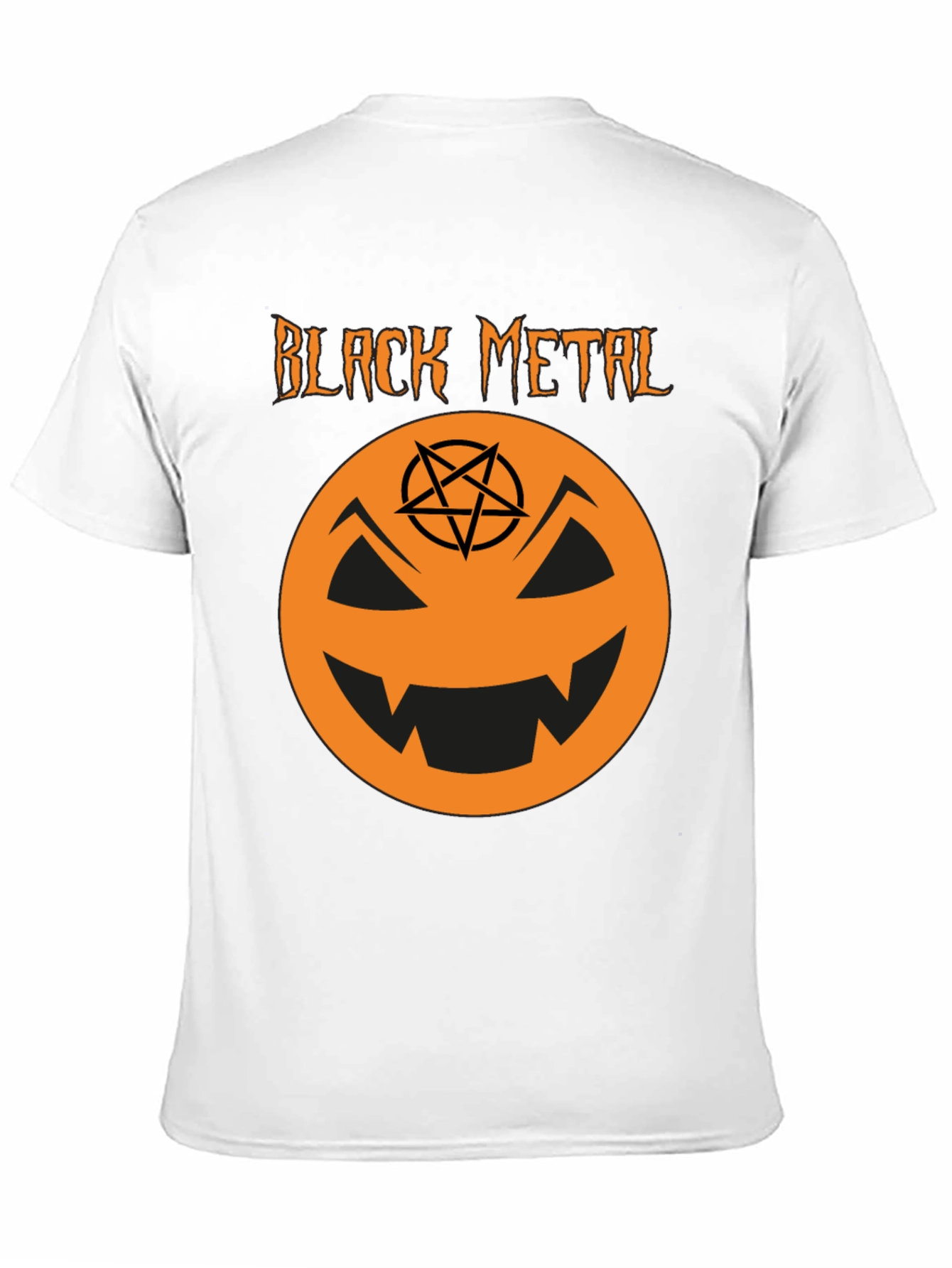Black Metal Halloween Pumpkin T-Shirt