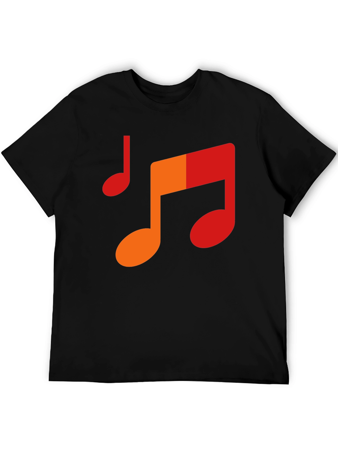 Music Note Graphic Tee - Mens Black T-Shirt