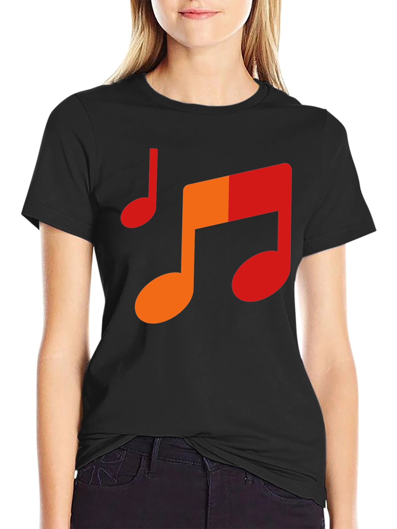 Music Note Graphic Tee - Mens Black T-Shirt