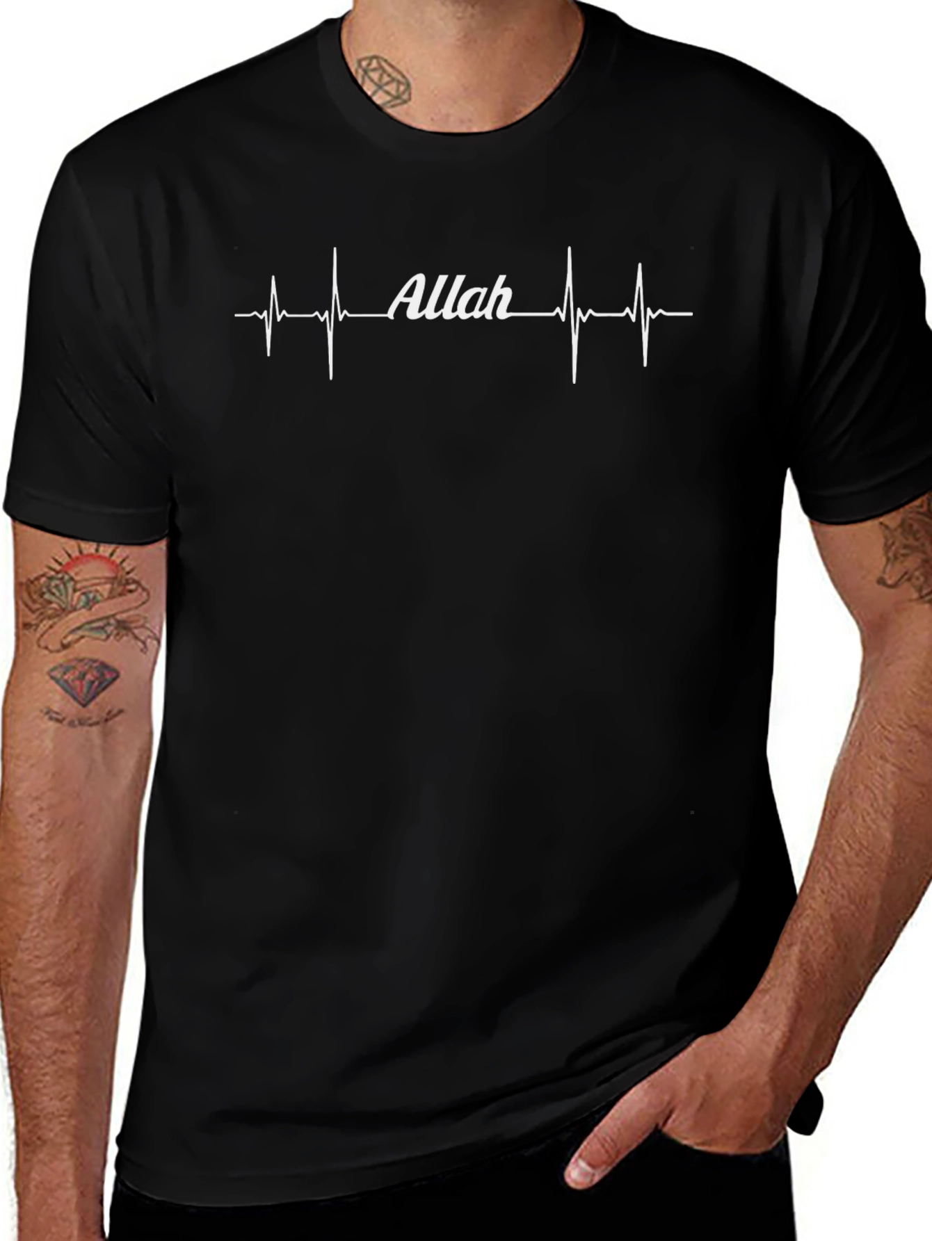 Allah Heartbeat T-Shirt - Stylish Graphic Tee