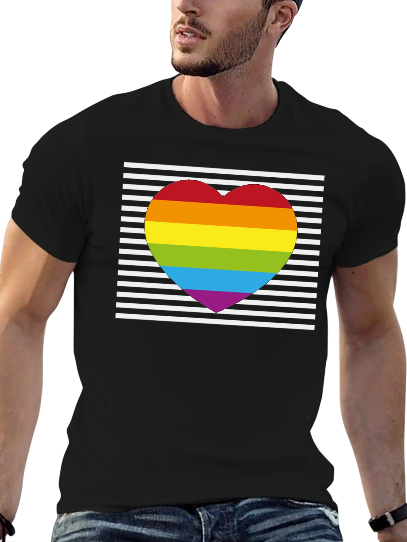 Pride Heart Striped T-Shirt