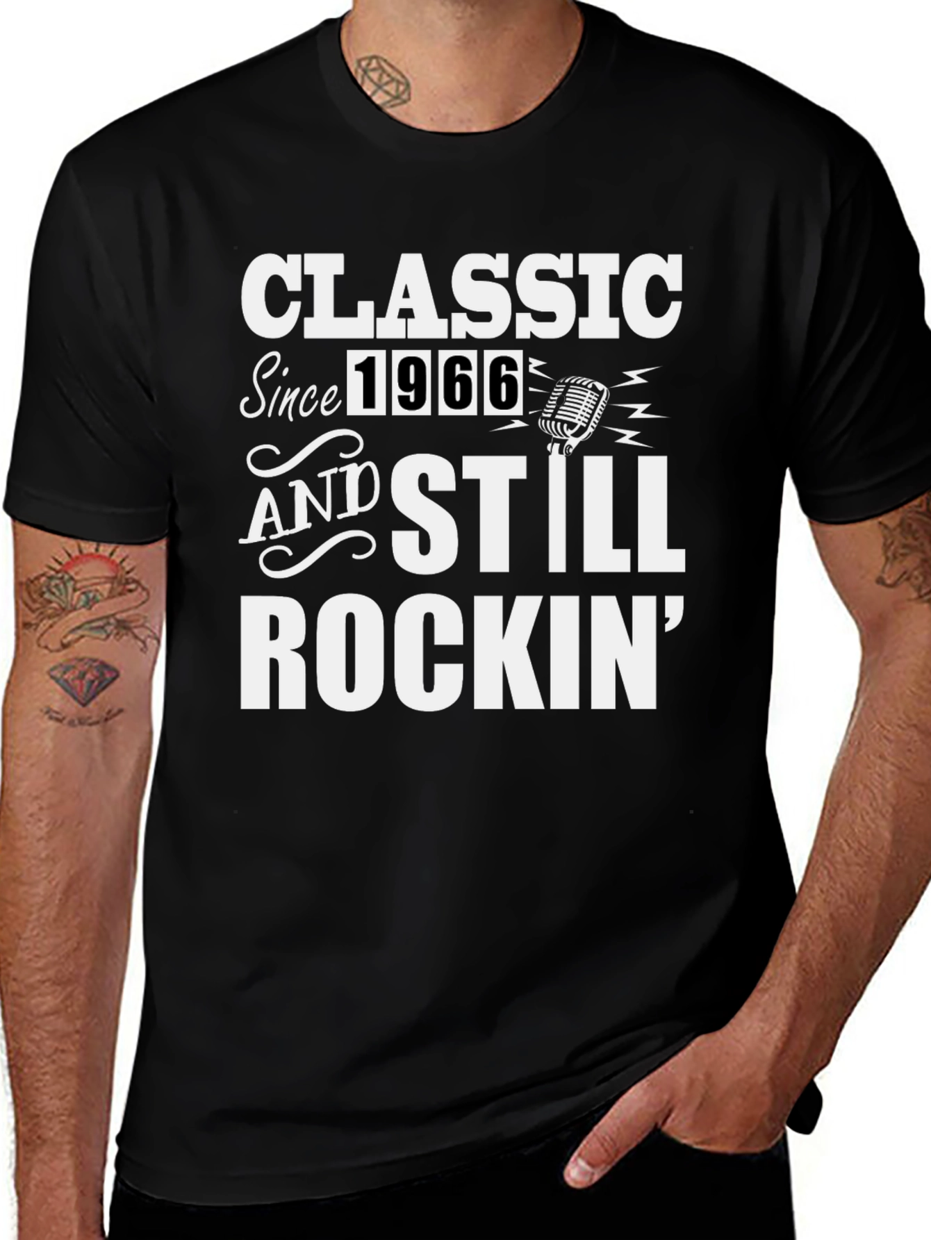 Classic Since 1966 Rockin Black T-Shirt