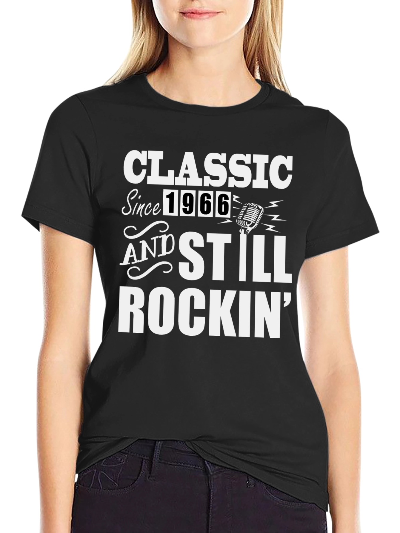 Classic Since 1966 Rockin Black T-Shirt