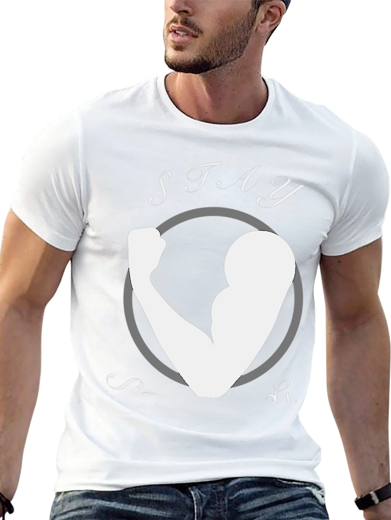 Stay Strong T-Shirt - Arm Muscle Graphic Tee
