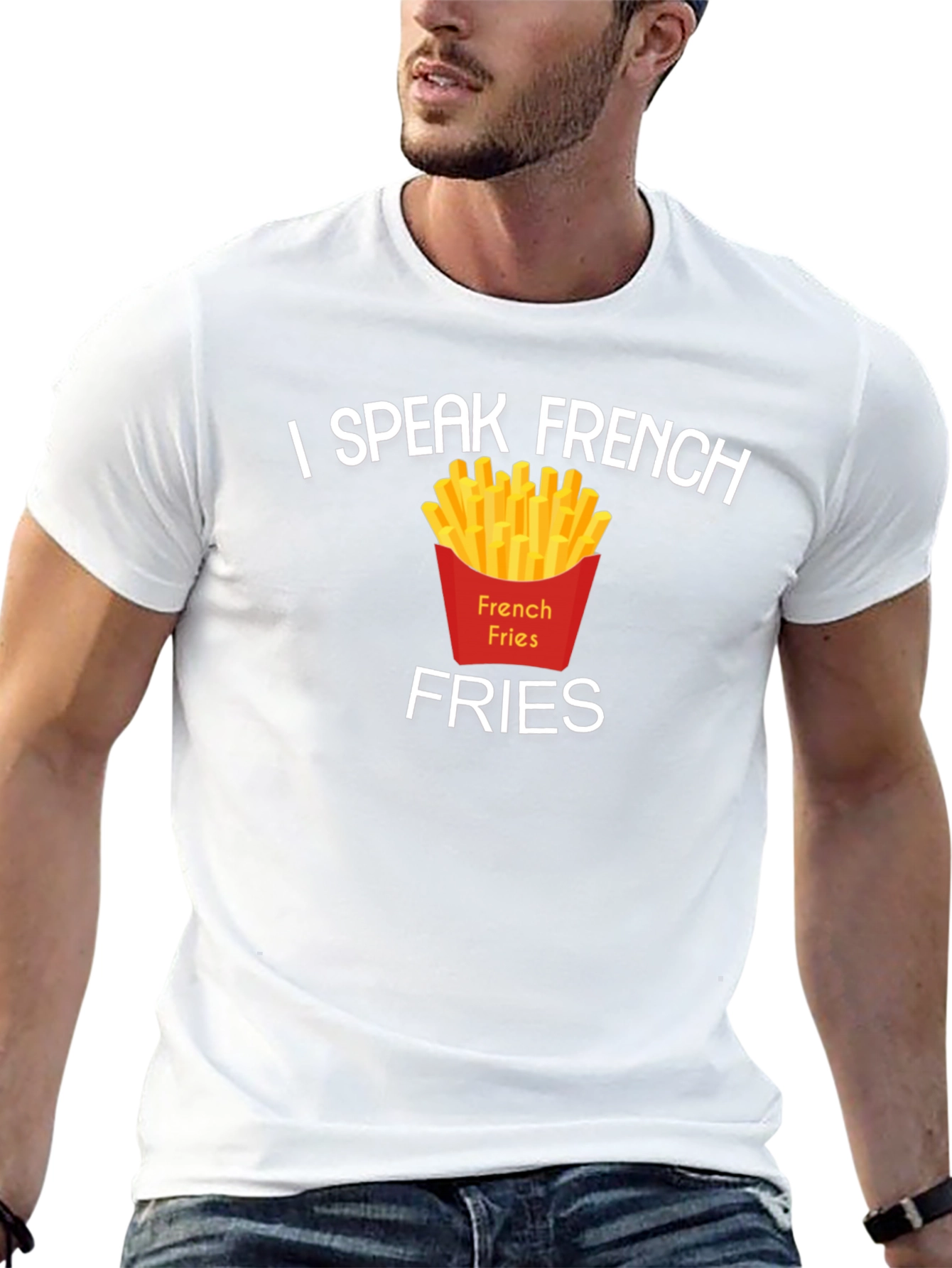 I Speak French Fries T-Shirt Funny Foodie Tee