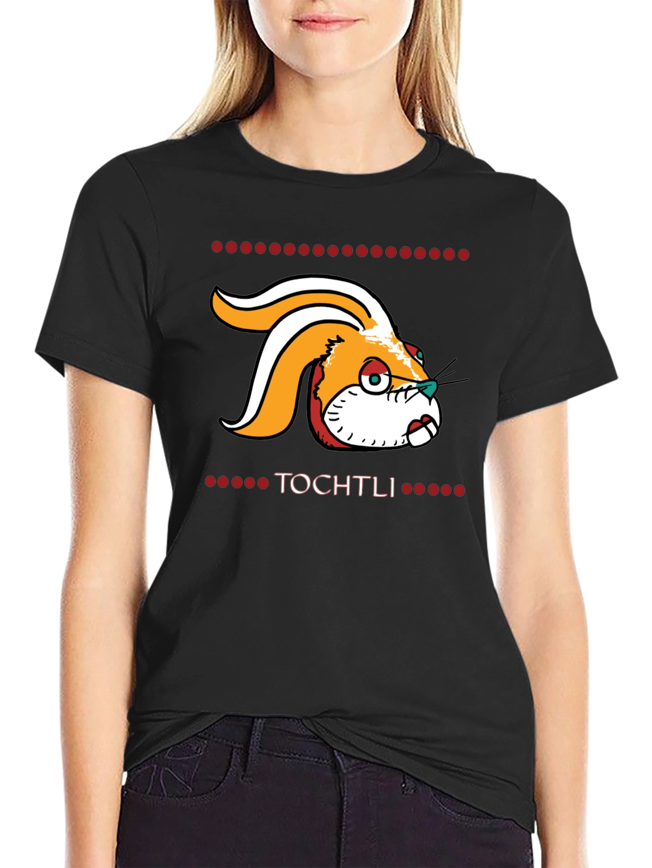 Tochtli Rabbit T-Shirt - Aztec Inspired Design