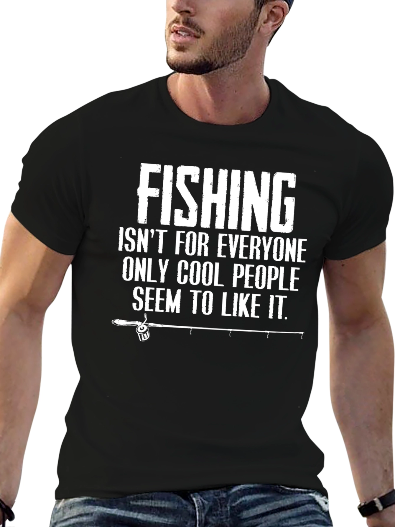 Cool People Fishing Black T-Shirt