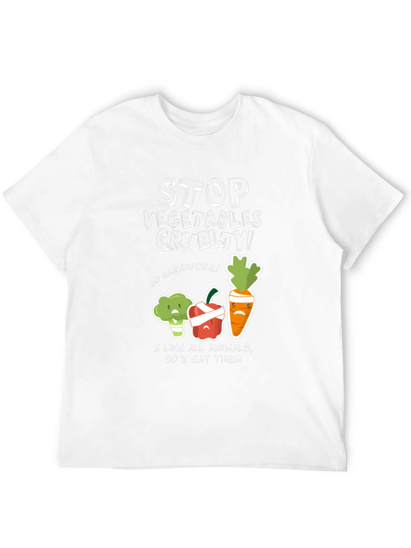 Stop Vegetables Cruelty T-Shirt Funny Vegan Humor Tee