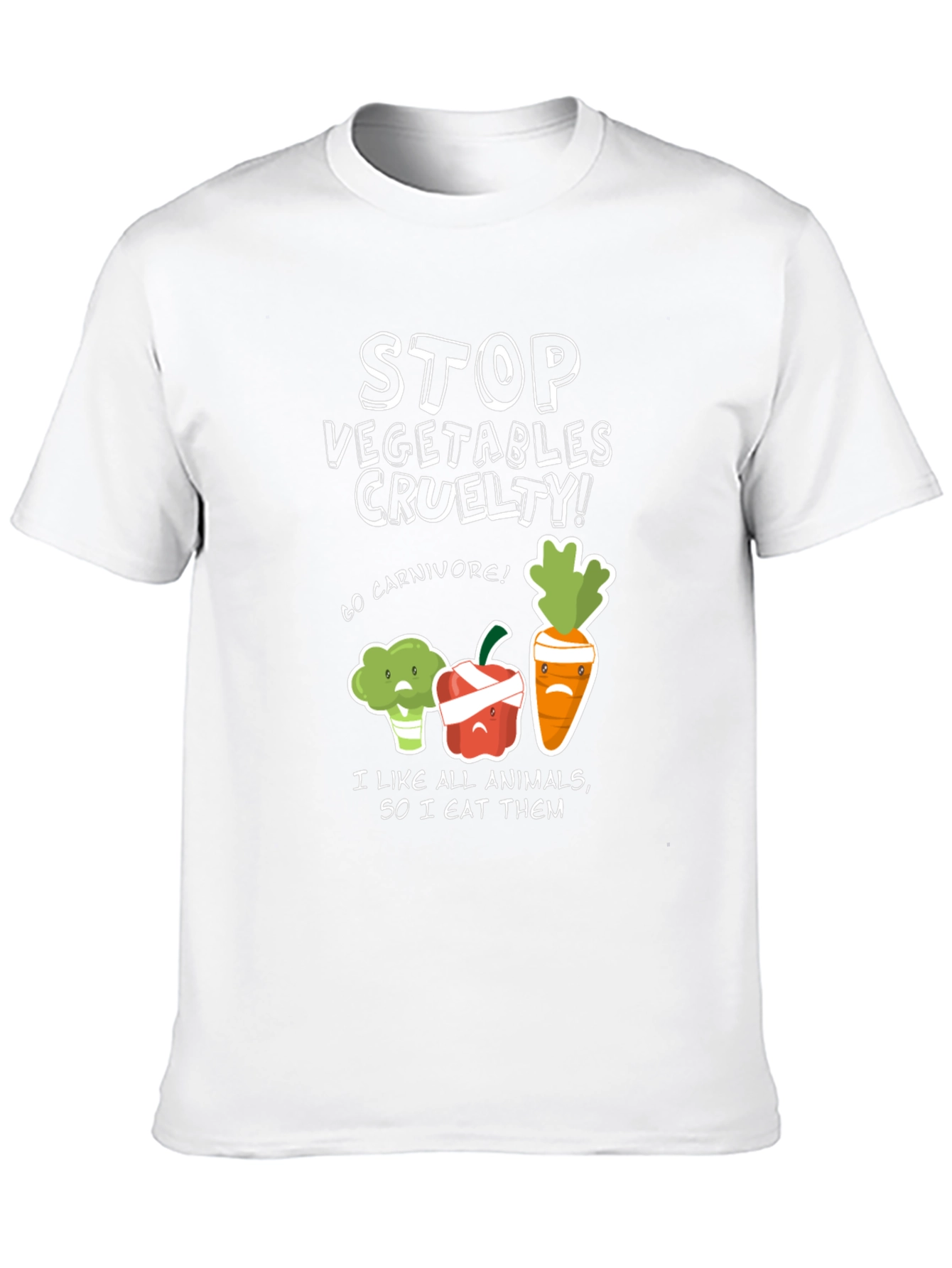 Stop Vegetables Cruelty T-Shirt Funny Vegan Humor Tee