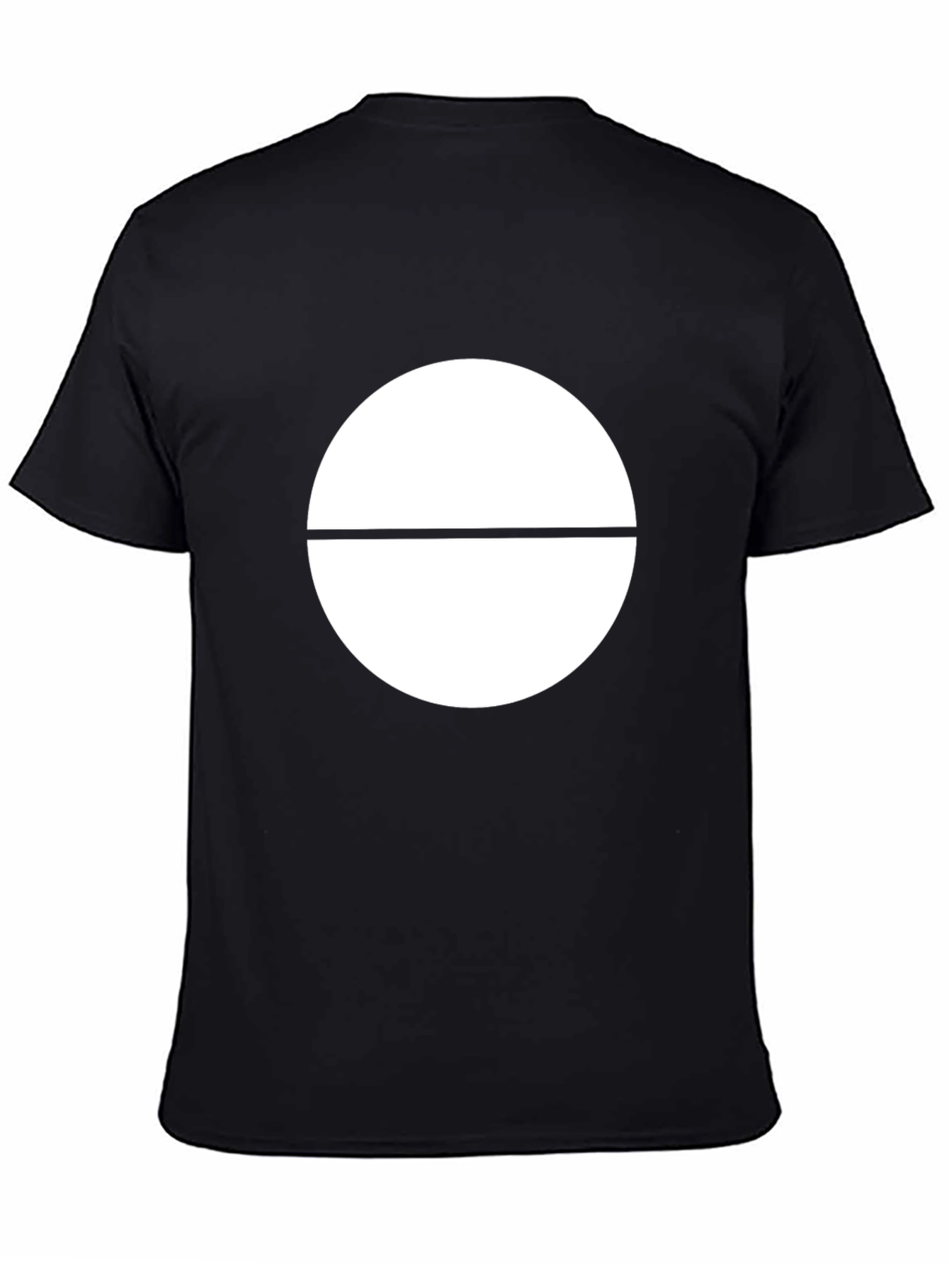 Minimalist Circle Graphic Black T-Shirt