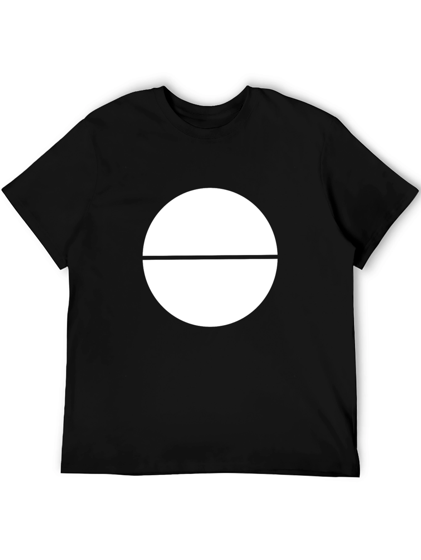 Minimalist Circle Graphic Black T-Shirt