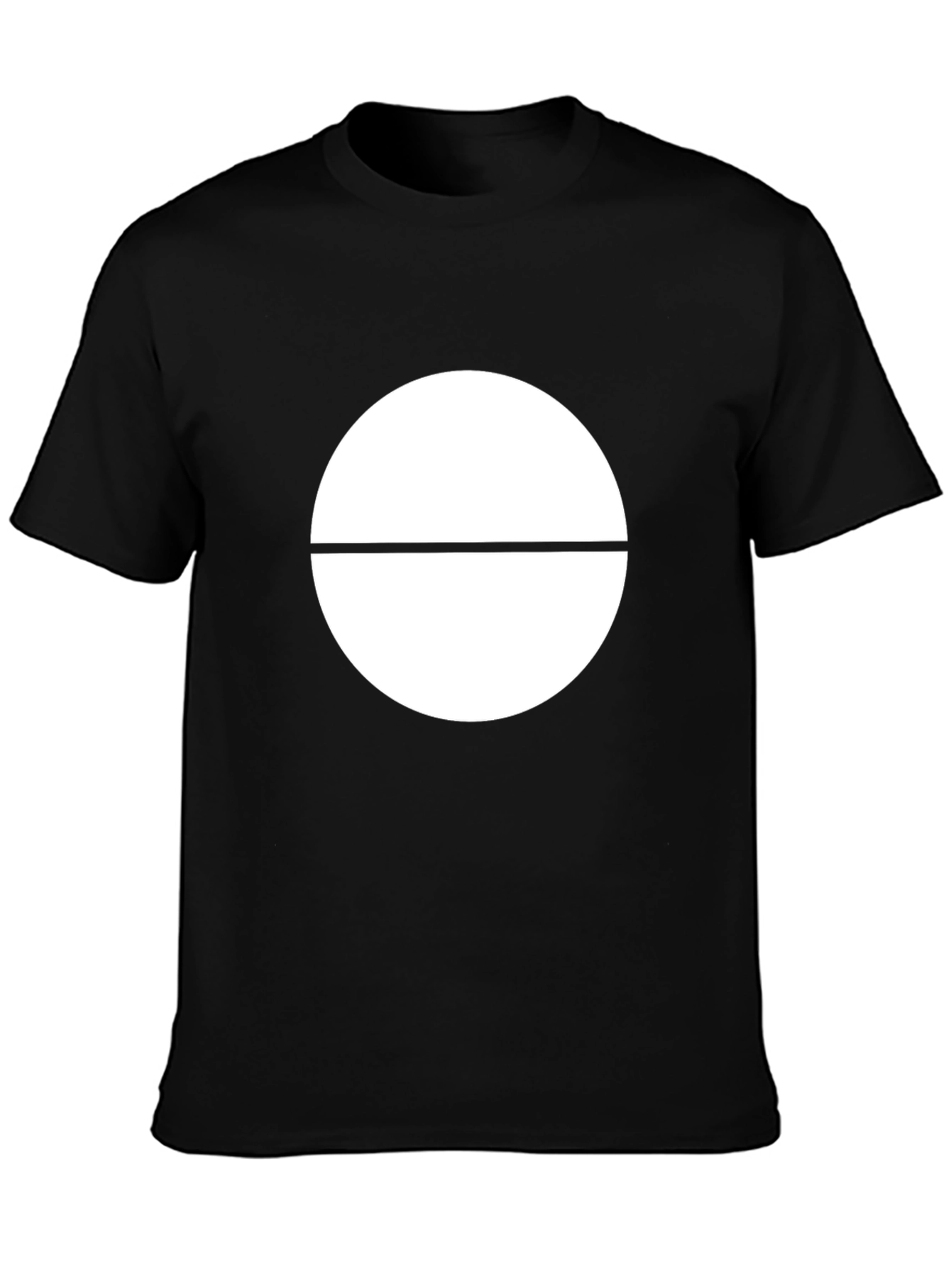 Minimalist Circle Graphic Black T-Shirt