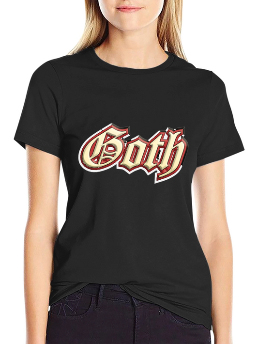 Goth Style Graphic Tee - Black