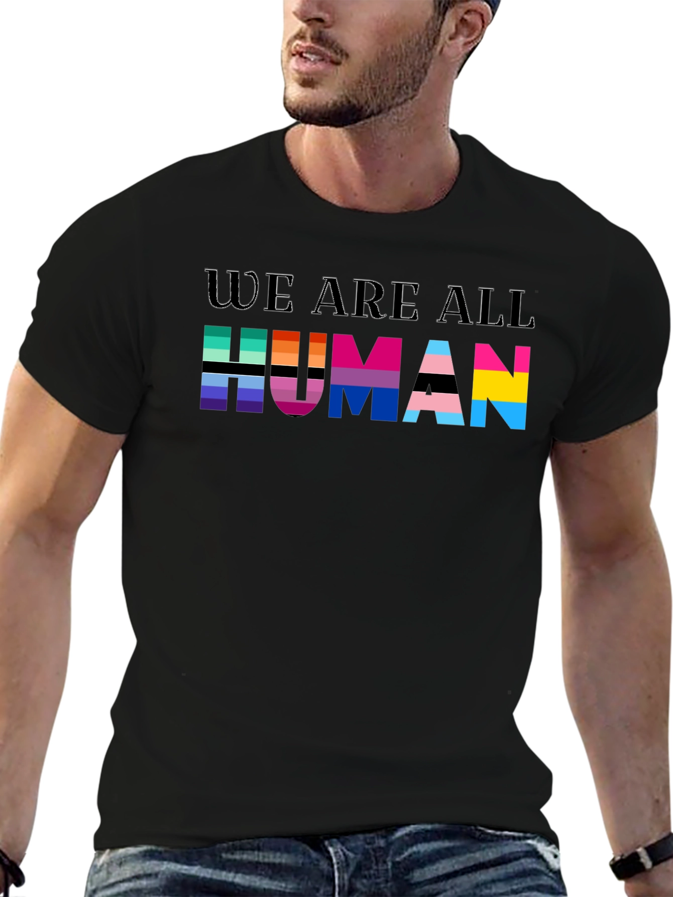 We Are All Human Pride Graphic Tee