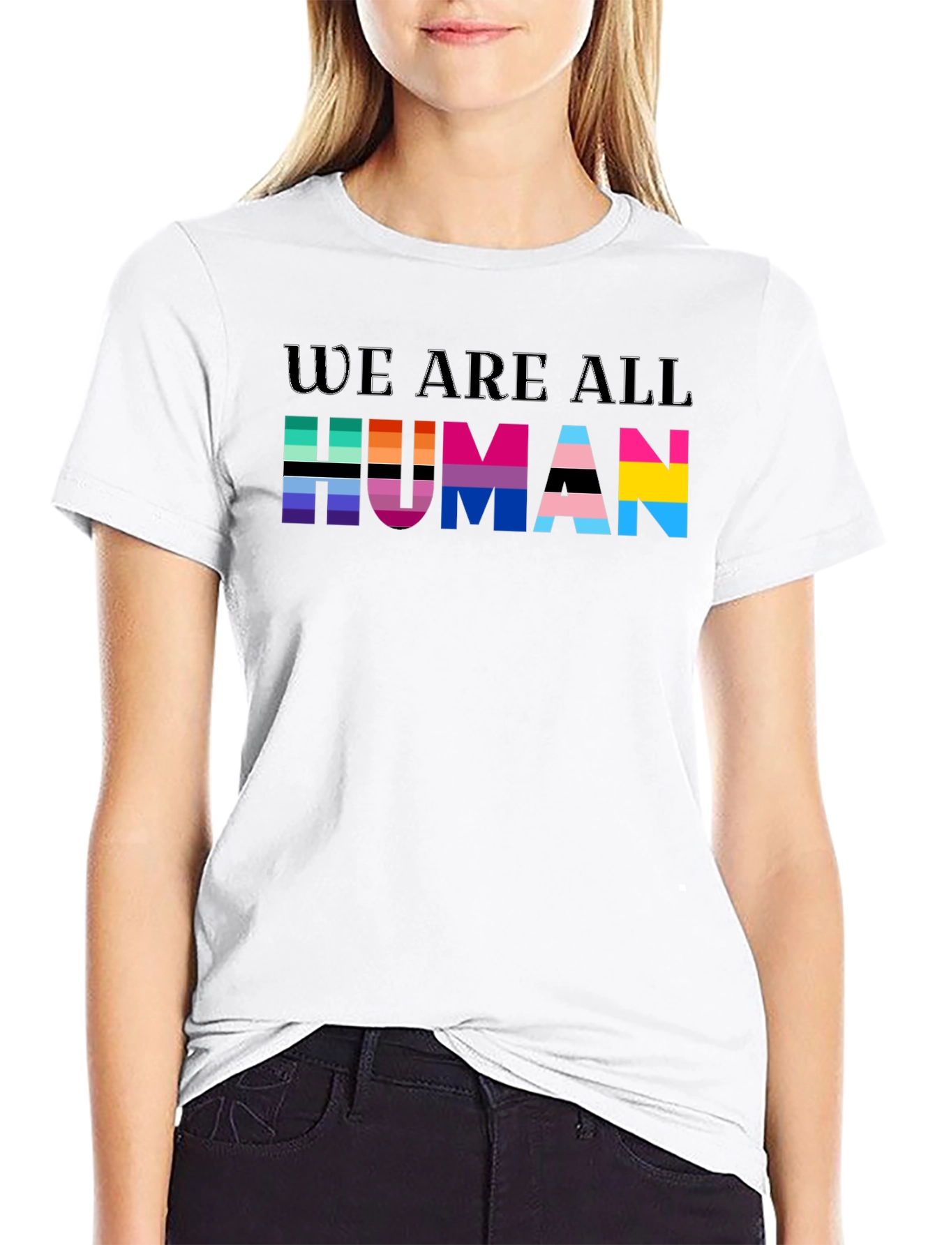 We Are All Human Pride Graphic Tee