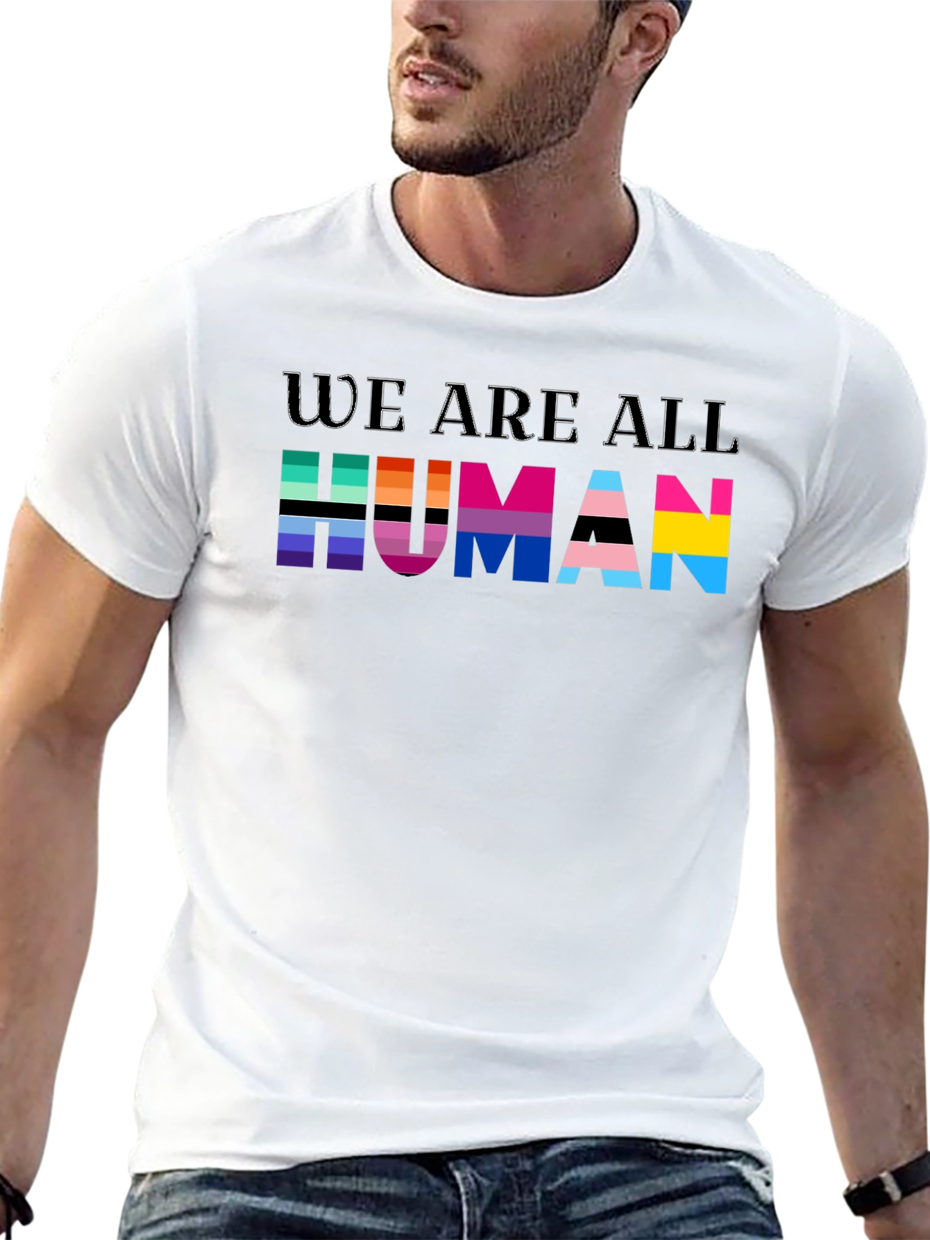 We Are All Human Pride Graphic Tee