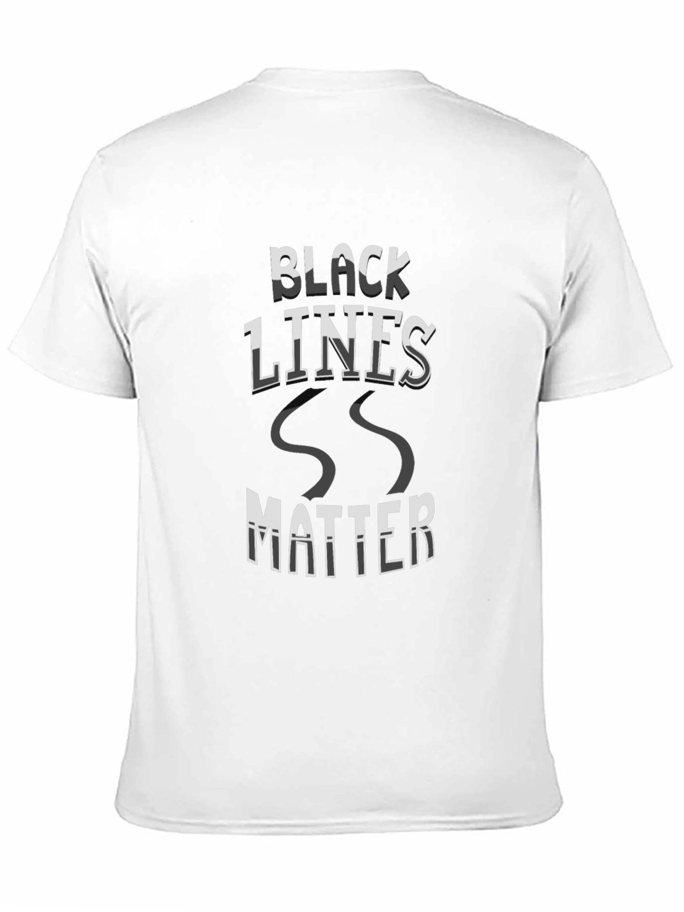 Black Lines Matter Graphic Tee - Stylish Statement Shirt