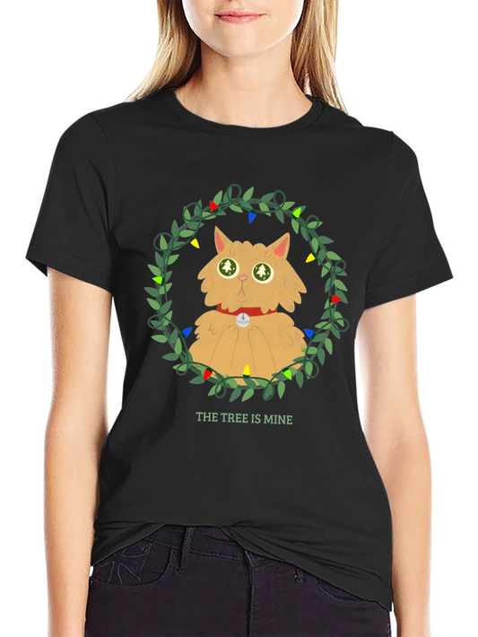 Funny Christmas Cat Tree T-Shirt